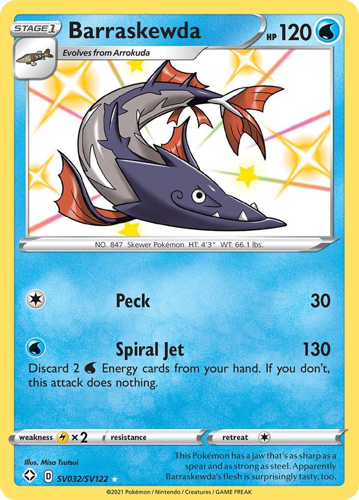 Shining Fates Barraskewda Pokémon card